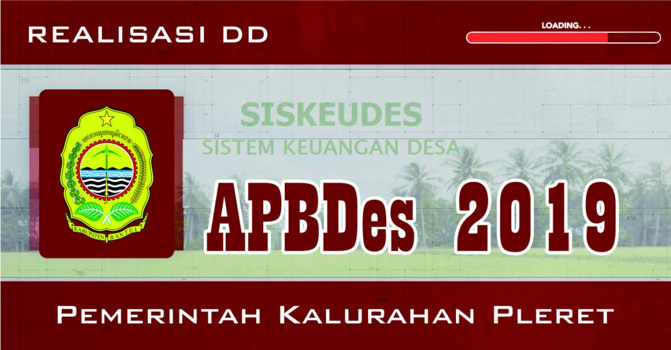 Laporan Realisasi APBDes dari Sumber Dana DDS Tahun 2019 